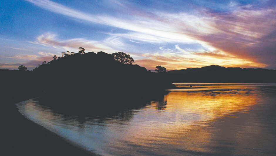 View of sunset from Pawhaoa