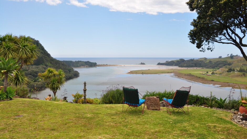 View from Topadahil Art Studios, OPOUTERE BEACH, NZ