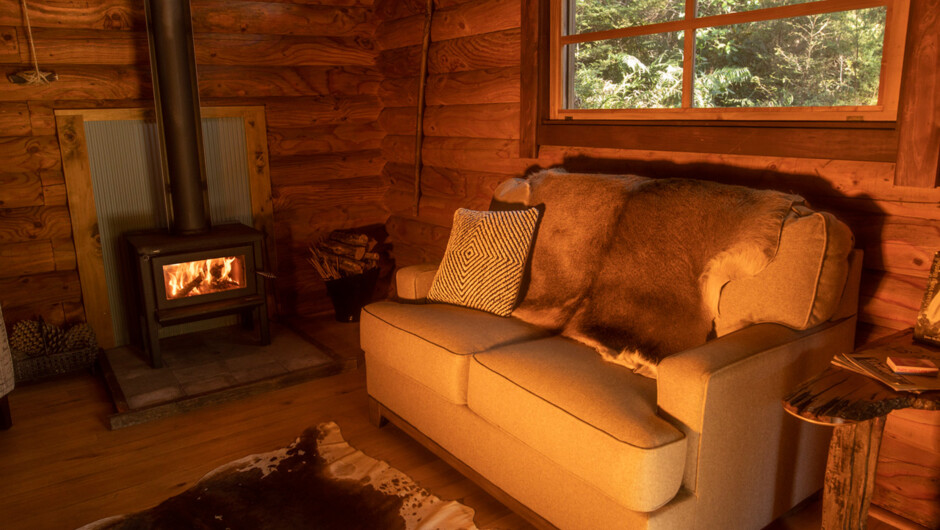 The Log Cabin (lounge and kitchen)