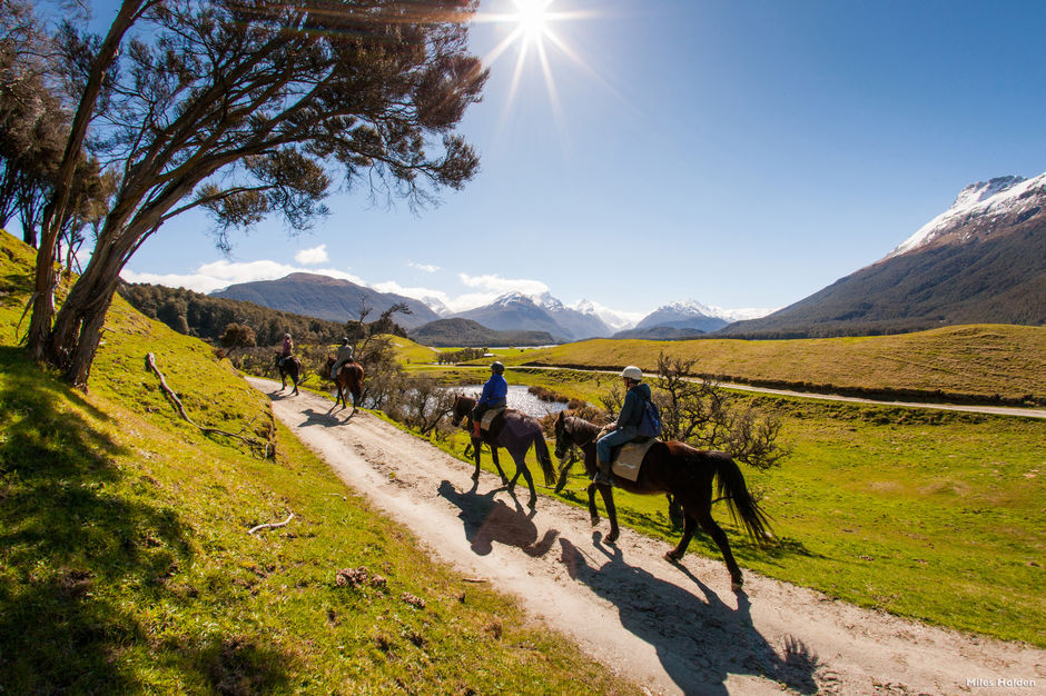 Begib dich bei einem Ausritt rund um Glenorchy auf eine Zeitreise durch uralte Landschaften.