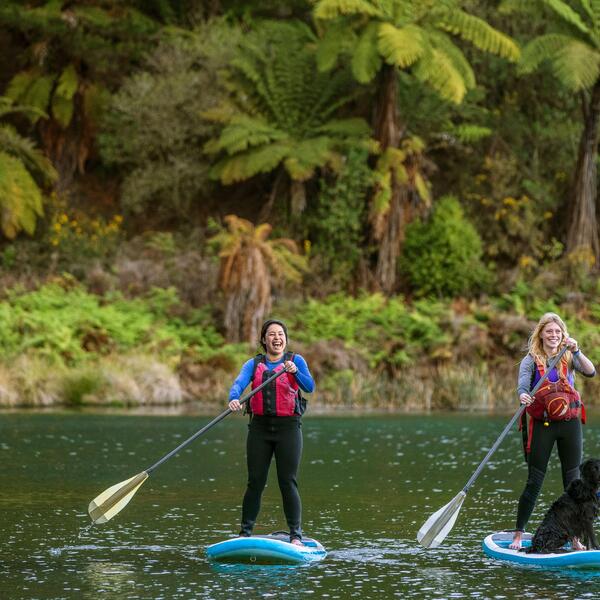 Paddle boarding in Lake Rotoiti Rotorua