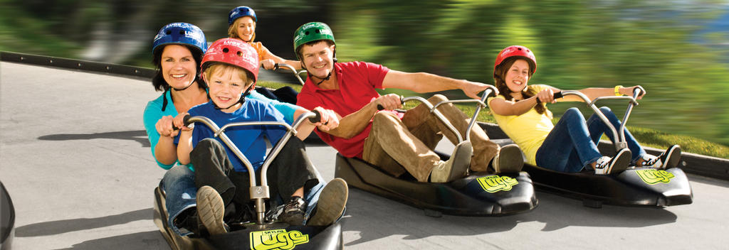 Family fun on the Luge at Skyline Skyrides Rotorua