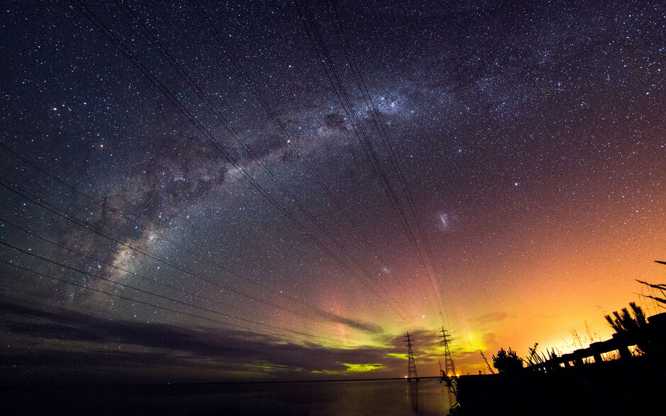 Aurora in Bluff, Southland 