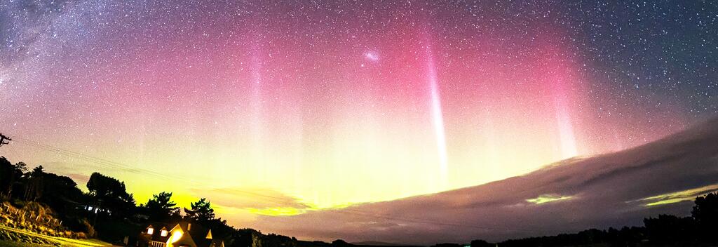 Dark Skies and the Aurora above Oreti River, Southland