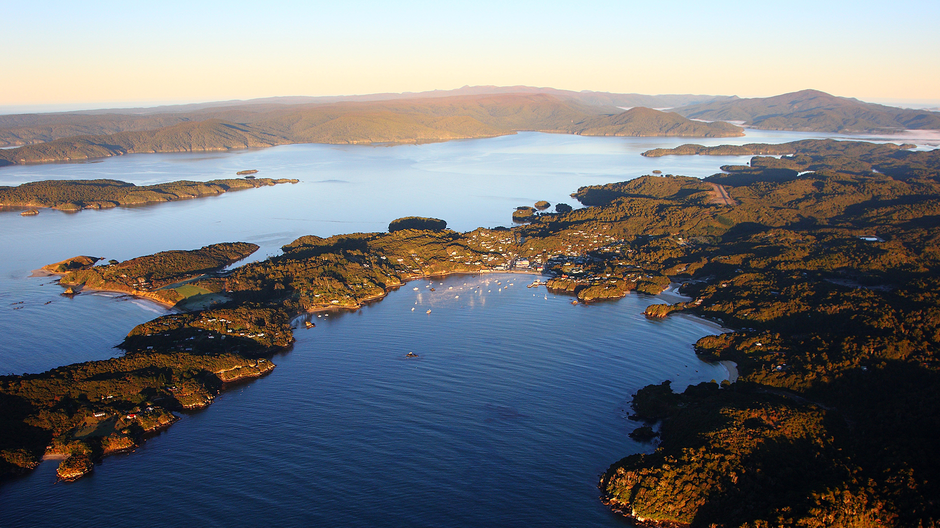 Stewart Island from the air