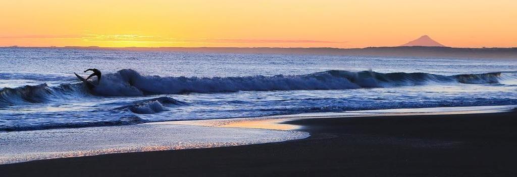 Enjoying a sunset surf on Surf Highway 45.