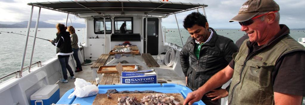 Preparing for fishing with Coromandel Fishing Charters