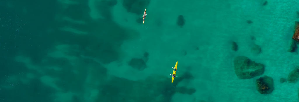 Aerial view of Hahei