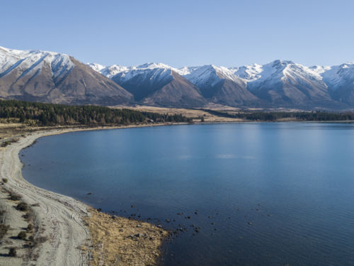 Lake buying Ohau Jetty, New Zealand Mono