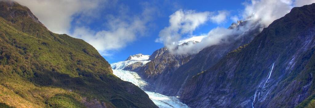 欣赏弗朗兹约瑟夫冰川（Franz Josef Glacier）壮观的景色