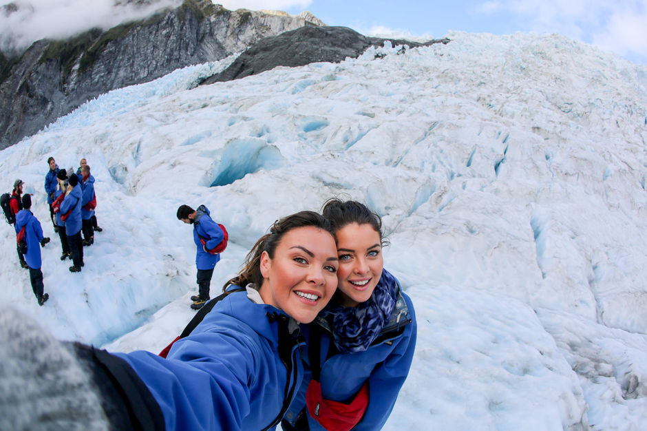 Enjoying the scenery on Franz Josef.