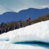 Walking on ice at Fox Glacier.