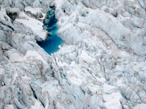 Lake of glacial melt on Fox Glacier