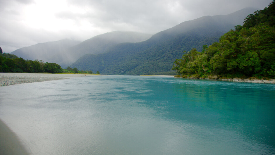 Haast River deep in South Westland.