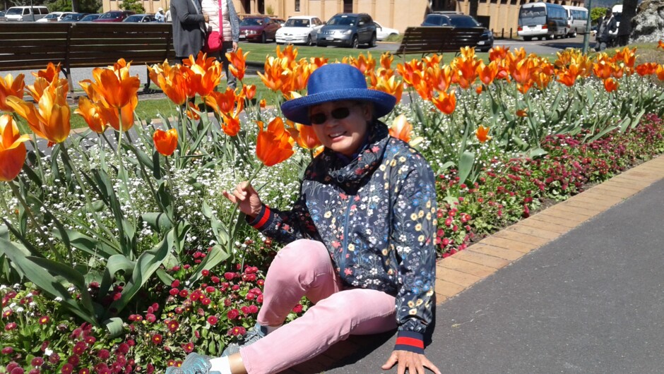 Client at the Government Gardens, Rotorua