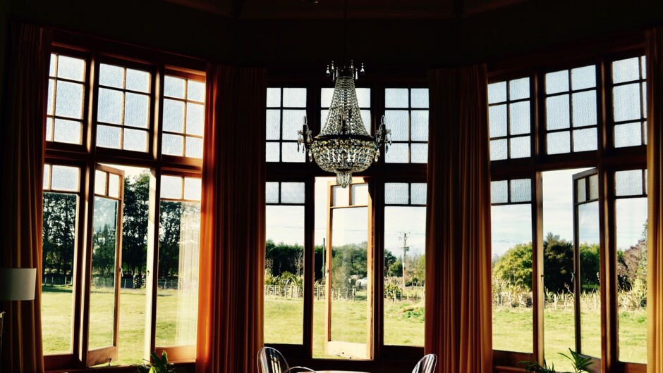 Formal sitting room looking towards Norfolk road & native garden