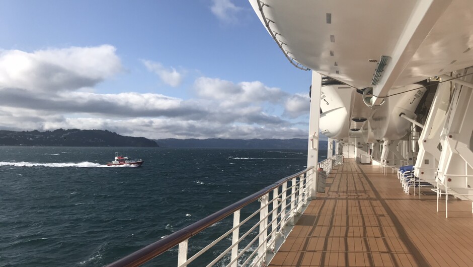 Cruising out of Wellington.