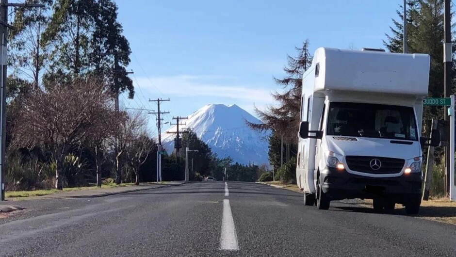 Motorhome travelling at National Park