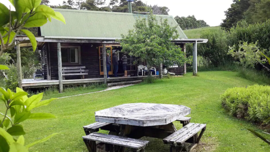 Ruru Cottage from picnic table.