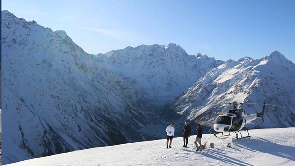 Picnic by the Rakaia Glaciers