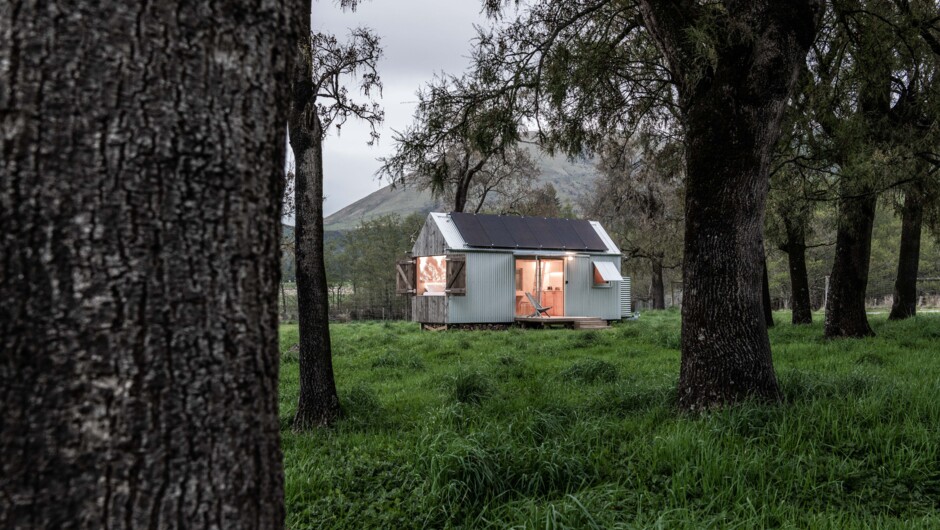 The retreat is nestled amongst native Kowhai trees.