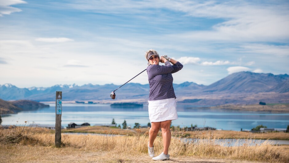 Golf one of the world's most beautiful courses at The Cairns Alpine Resort, Lake Tekapo.