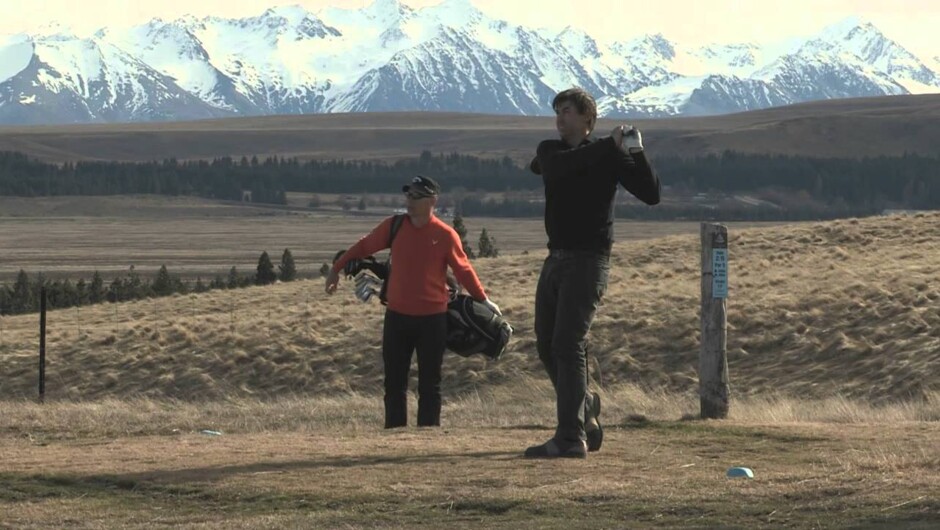 Cricket legend Stephen Fleming and PGA Tour winner Phil Tataurangi join Mark Leishman on a boys winter golfing road trip to The Cairns Alpine Resort Golf Course, a 9-hole golf course with stunning views across Lake Tekapo and the Mackenzie Country.