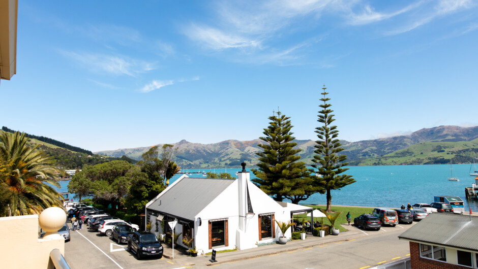 View from the top floor looking down on Ma Maison Restaurant