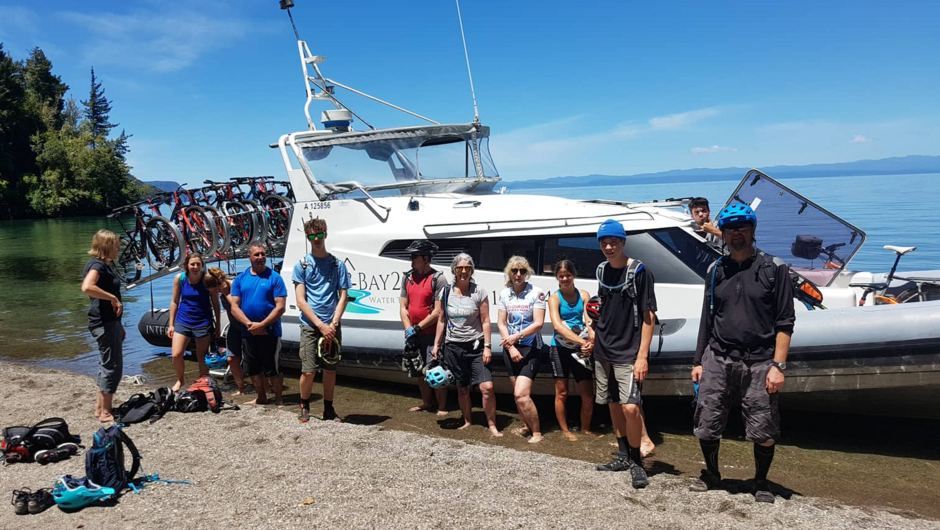 Water taxi from Waihaha.