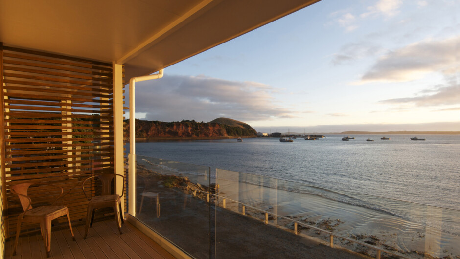 The view from the Hotel overlooking Waitangi Bay