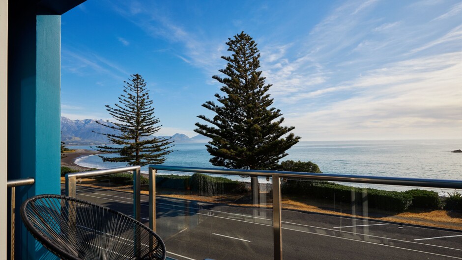 View from the balcony of our 'Premium Ocean/Mountain' facing Apartments.