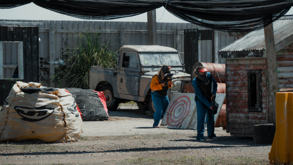 Finding cover in the paintball arena