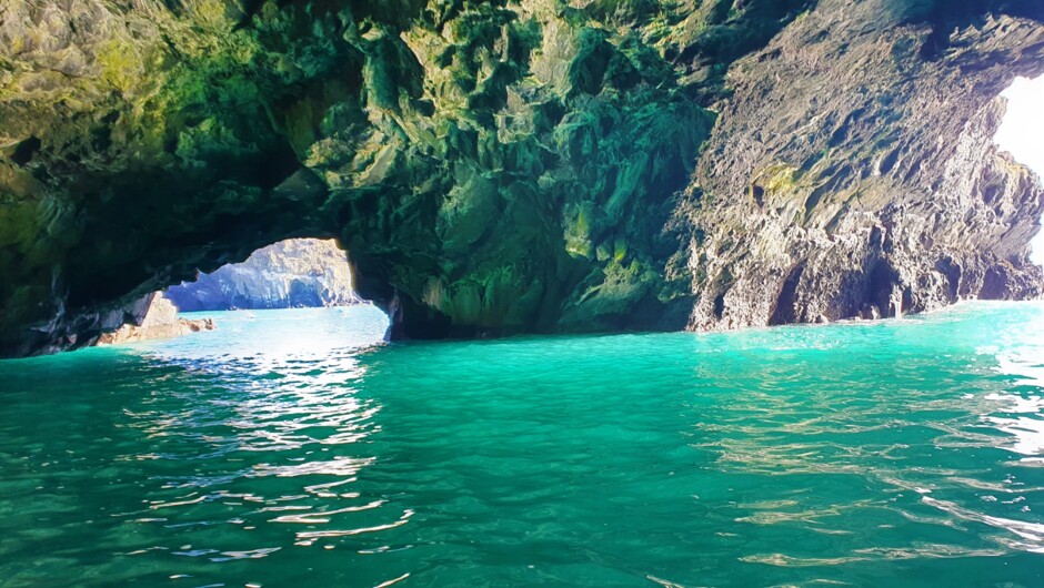 Take a jet ski through a cave on a guided tour.