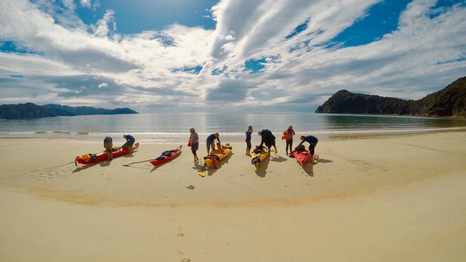 Kayaking at Awaroa Lodge