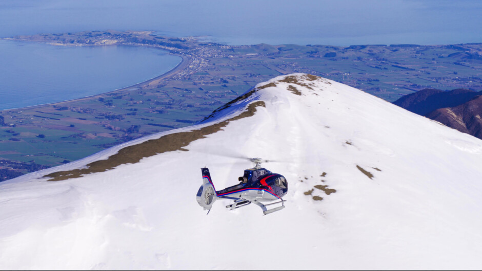 Seasonal snow landings in the Kaikoura Ranges - seasonal snow.