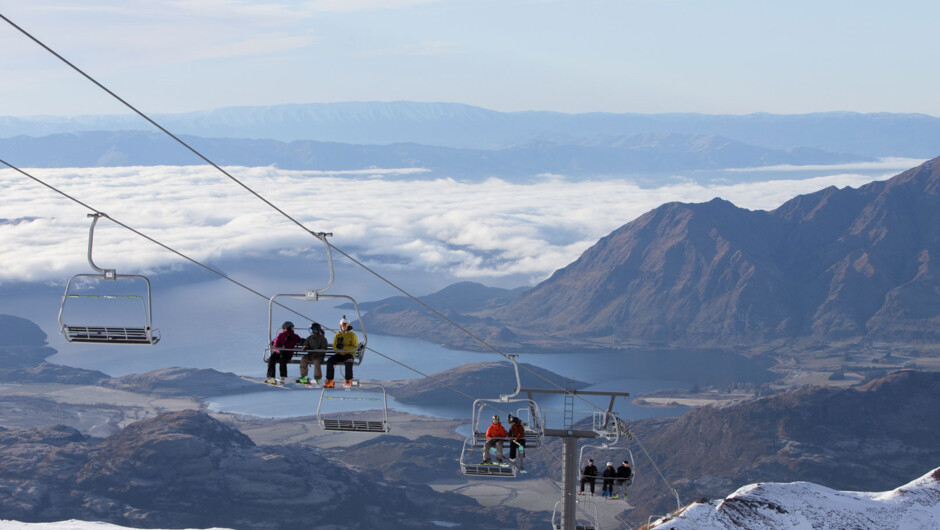 View from Treble Cone chair lift, Wanaka | Mountainwatch Travel