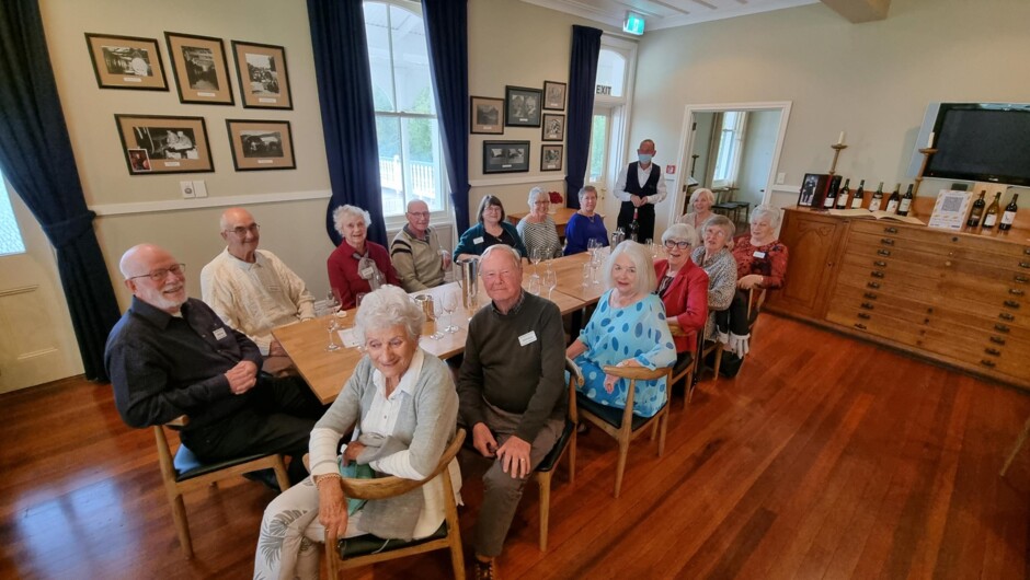 Group at Mission Estate for wine tasting followed by dinner