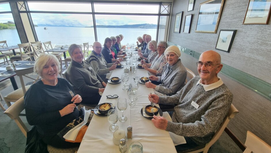 Lunch and wine at Millennium Hotel, Taupo