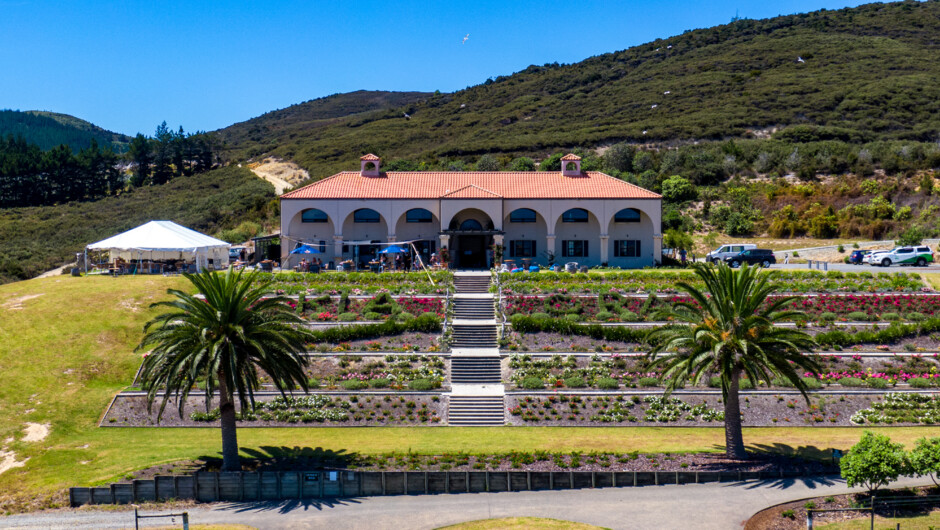 Winery cafe and wine estate with cellar door at Karikari Estate Winery