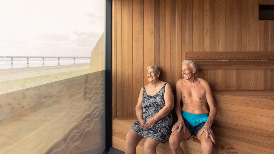 Beachfront sauna