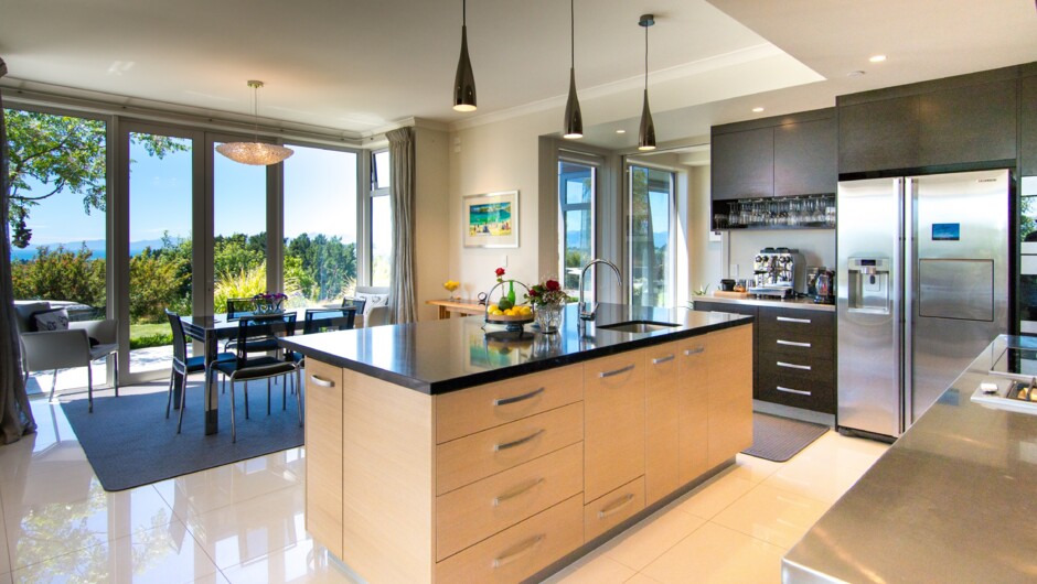 Kitchen and informal dining area