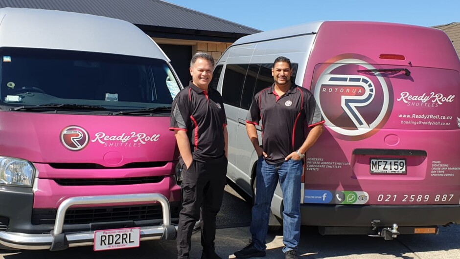 Vans are located in Hamilton and Rotorua. Friendly drivers and comfortable transport.