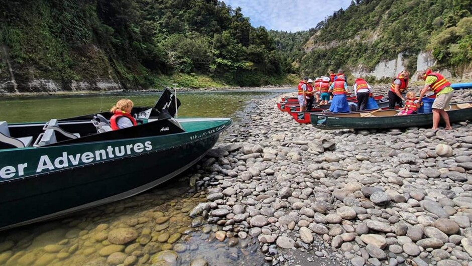 Clients off for their canoe adventure