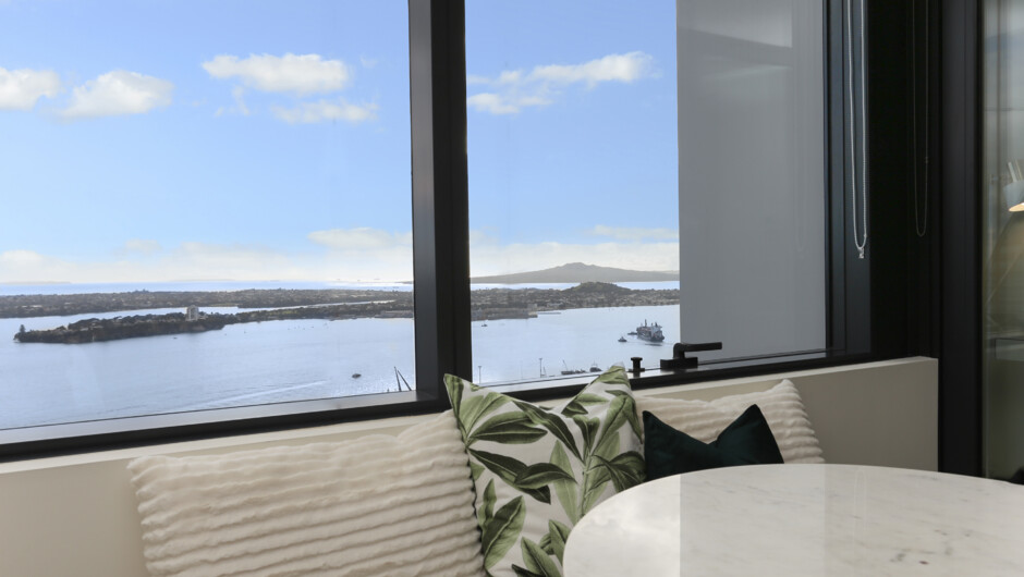 Enjoy views out to Rangitoto