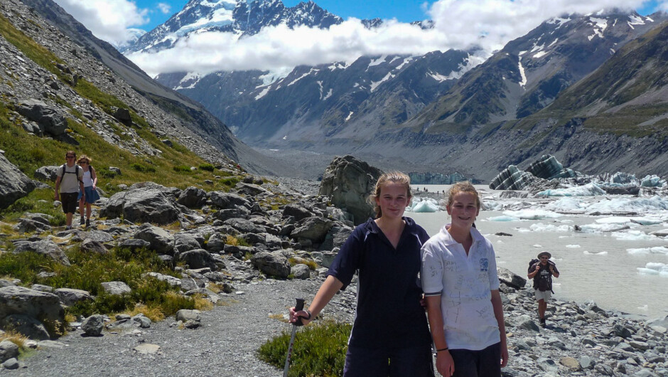 Walking near Aoraki Mount Cook