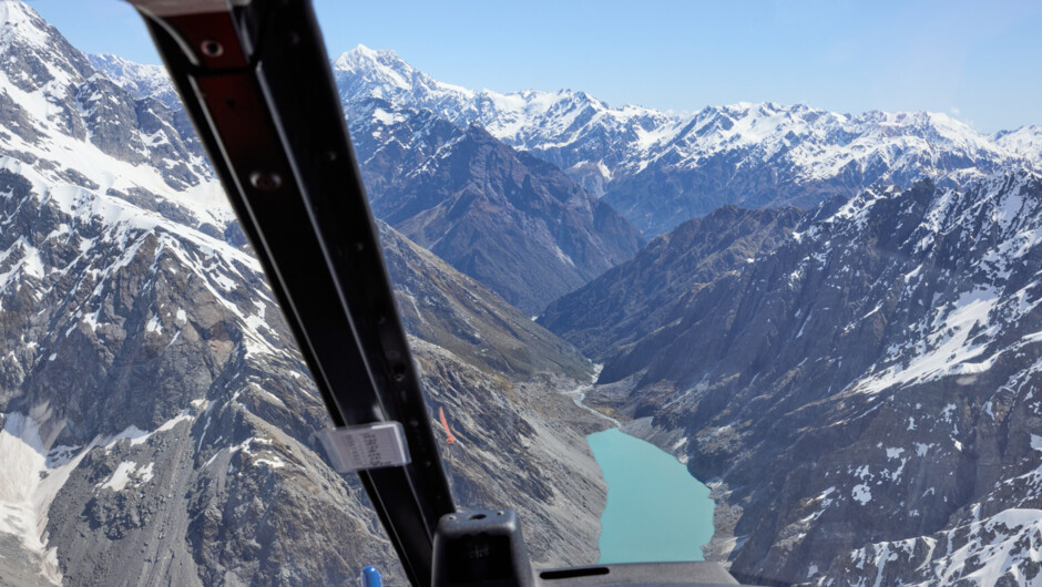 Head of the Godley Valley from the Helicopter