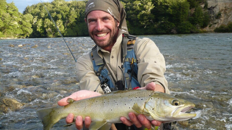 Great sight fishing for wild Fiordland Brown Trout