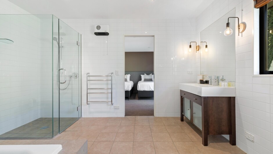 Bathroom with bathtub.