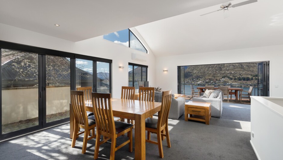 Dining area with plenty of natural light.