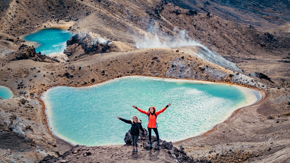 Haka guests hiking the Tongarario Crossing